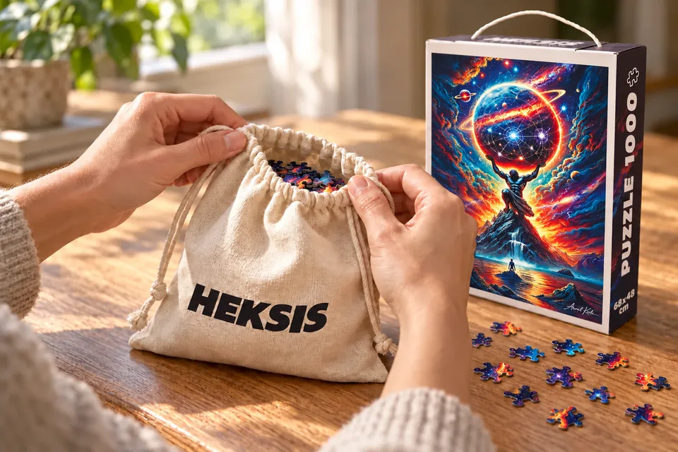 El placer de abrir la caja de regalo y su bolsa de algodón