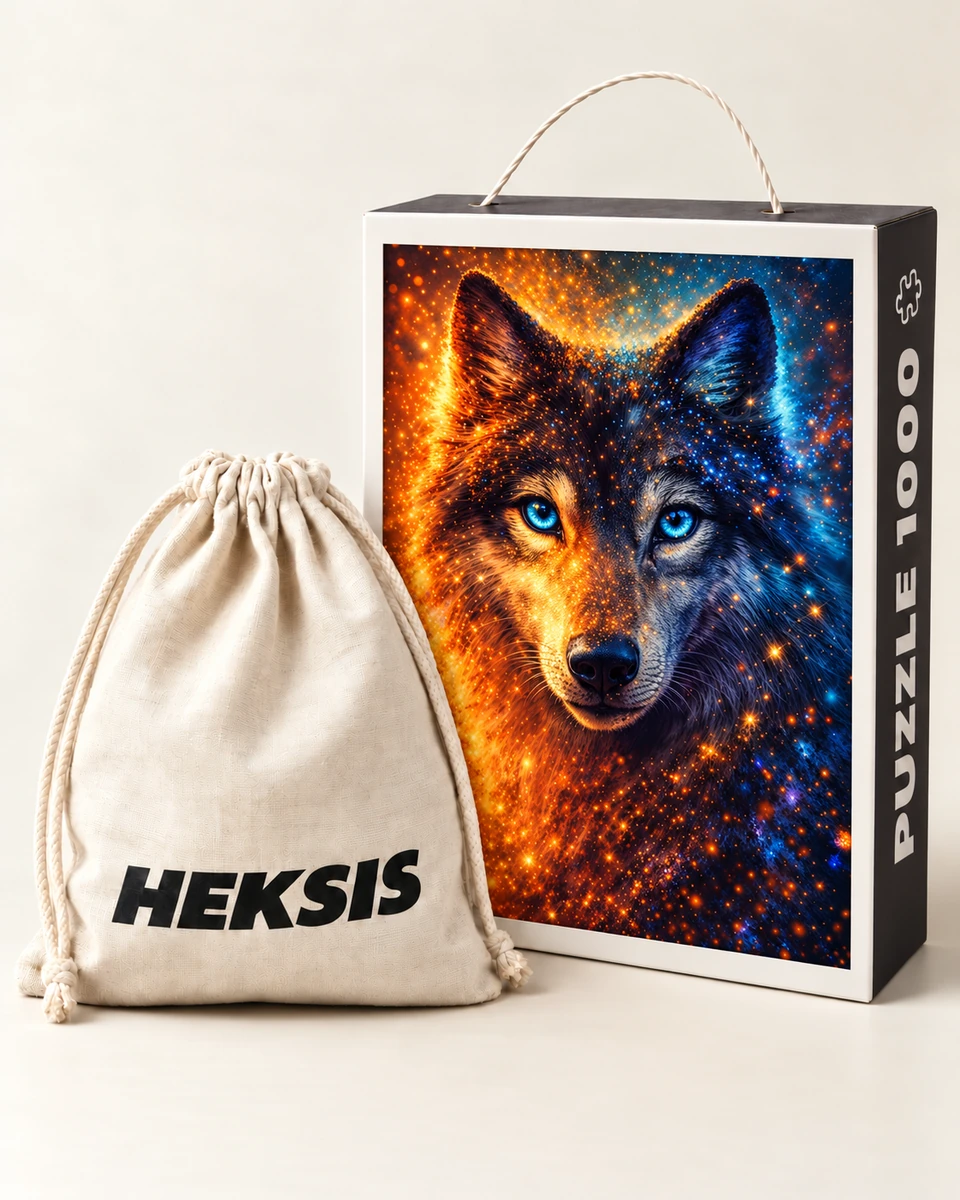 Fenrir — caja de puzle Heksis con bolsa de algodón