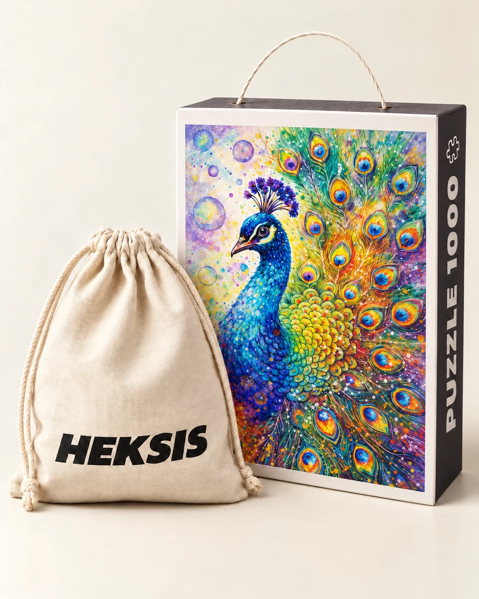 Iris — caja de puzle Heksis con bolsa de algodón