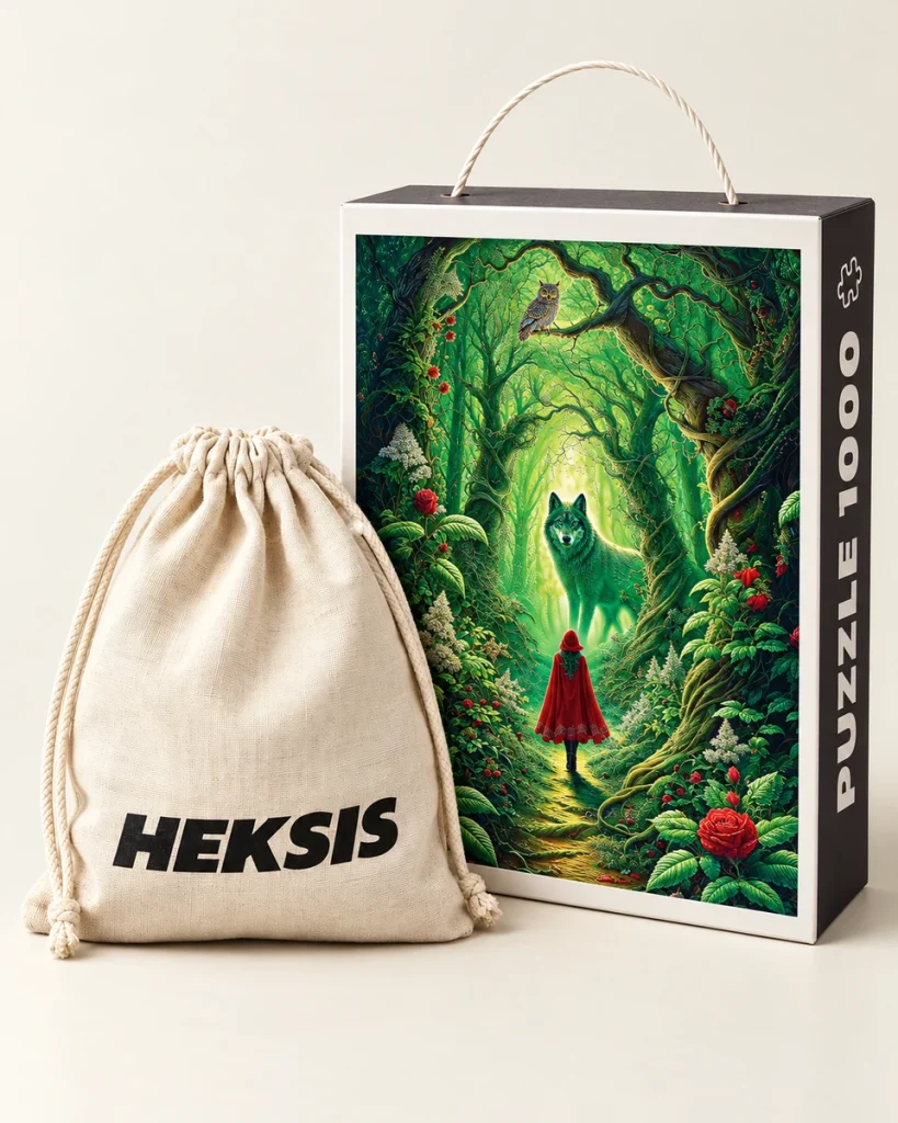 Red Hood — caja de puzle Heksis con bolsa de algodón